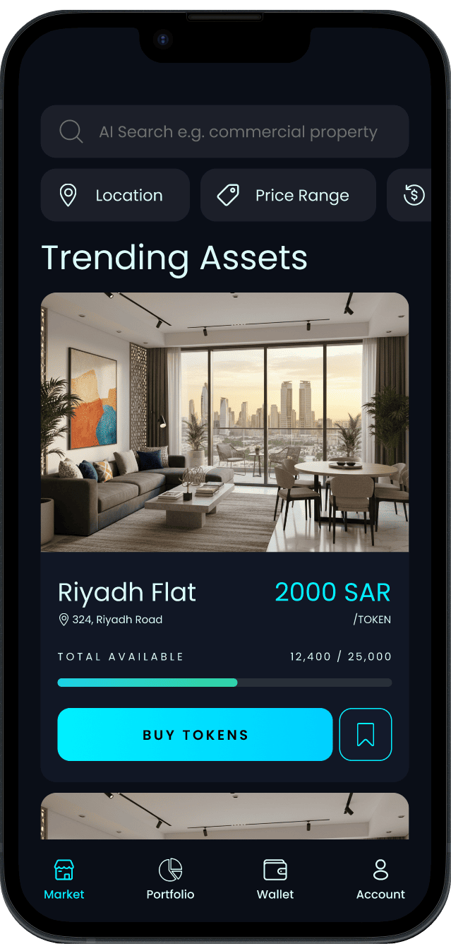Find a property app screen