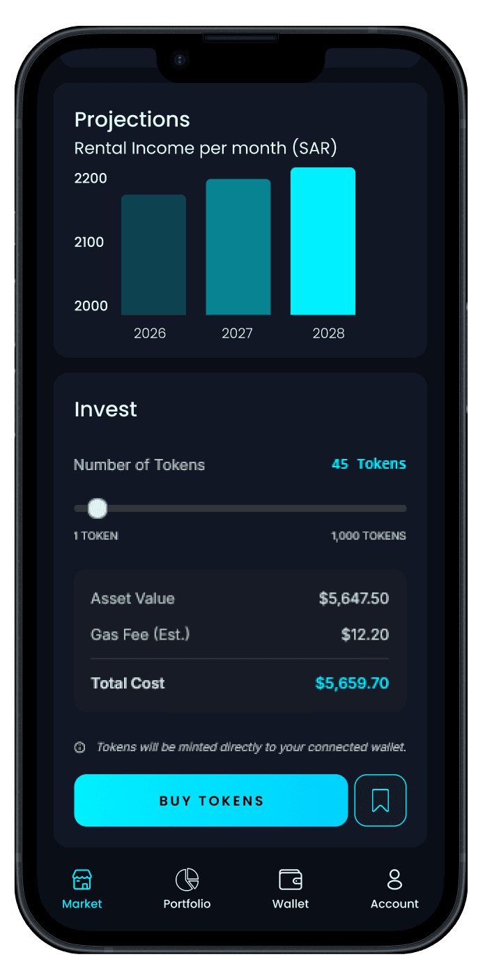 Choose investment app screen